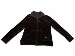 B.N.W Bianca Nygard Weekend Women’s L Brown Velvet Zip Up Jacket Star Accent